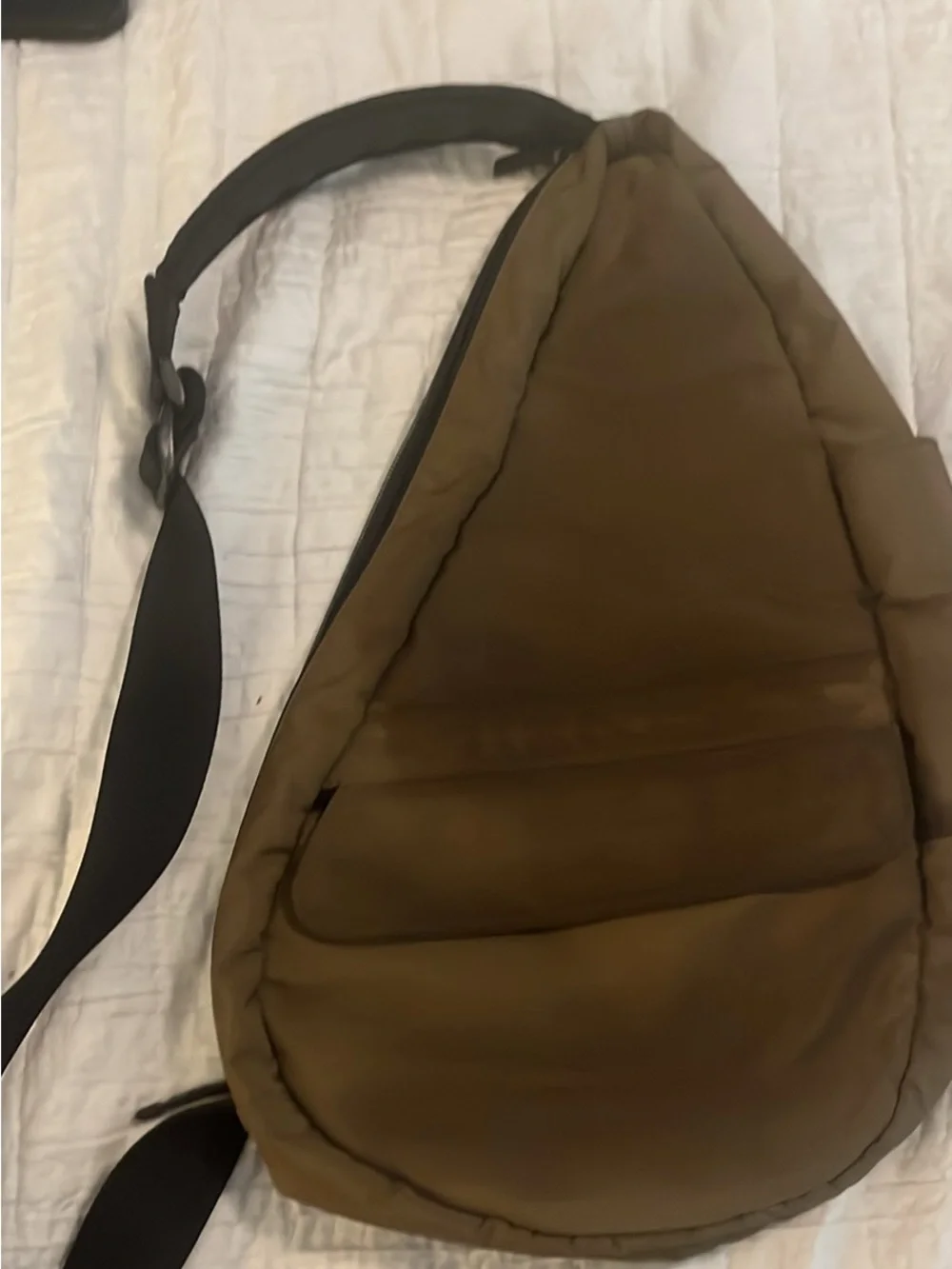 L.L. Bean Olive Green Sling Backpack with Black Strap